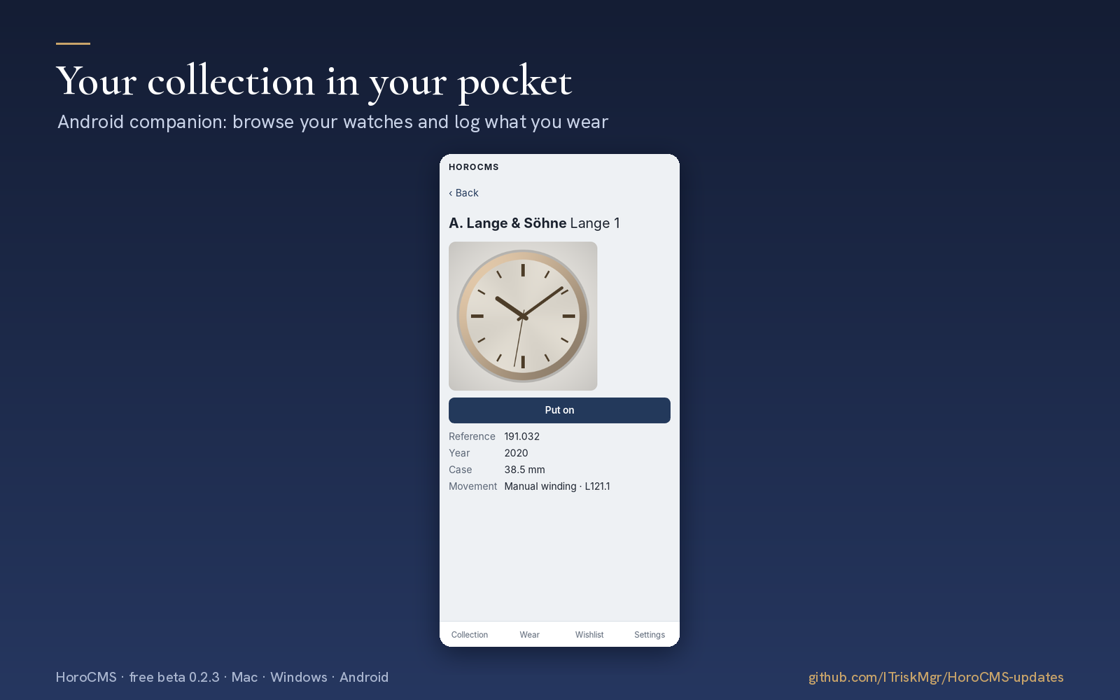HoroCMS — Your collection in your pocket